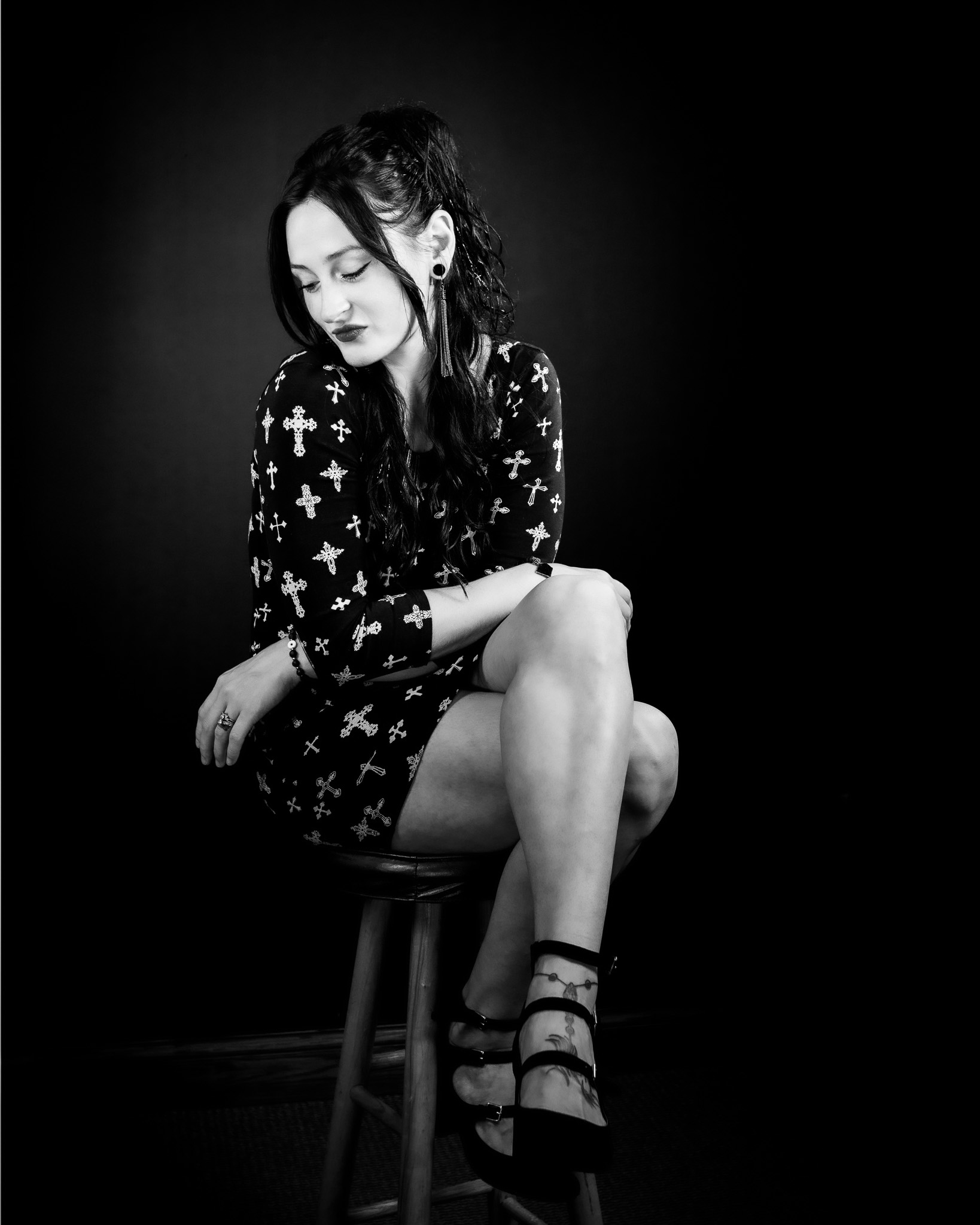 Black and white portrait